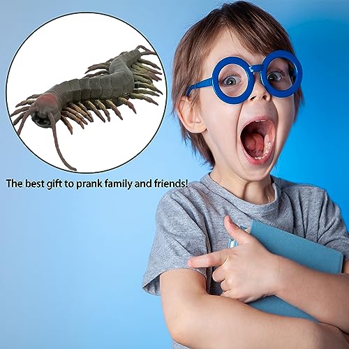 Reptile Figurine Soft Rubber Toy, Tropical Jungle Animals with Centipede, TPR Super Stretch Toy for Kids, Perfect for Gifts, Party Favors, and School Projects (Centipede) - style: Centipede