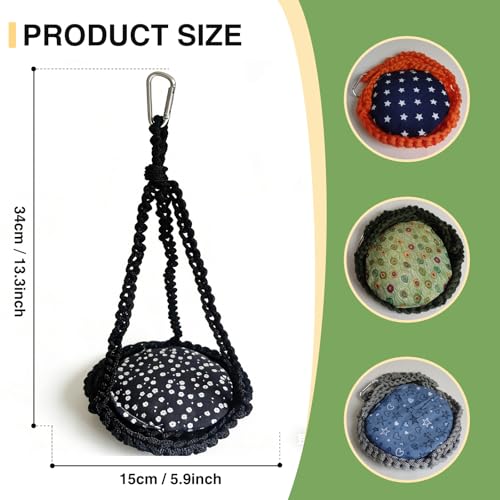 Reptile Hammock Swing Hanging Bed Bearded Dragon Hammock Reptile Accessories for Chameleon, Lizards, Gecko, Snakes, Iguana Reptiles, Geckos, Bird, Parrot, Parakeet, Cockatiel Toys（Black with pad） - color: Black with pad