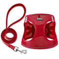 Dog Harness with Leash Set, Step-in Adjustable Puppy Pet Vest, Red XXS | Lightweight Breathable Air Mesh, Night Safety Reflective, No Pull Puppy Vest Harnesses for Small Medium Large Dogs, Cats - color: Red, size: XXS(Chest:10"-12")