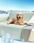 Lekereise Cooling Mat for Dogs - Self-Dog Cooling Mat Indoor, Pressure-Activated Cold Blanket for Sofa, Floor & Car, Crate, 83'' x 102'', Green - size: XL(83"x 102"x 0.79")