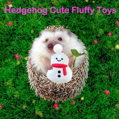 10 pcs Christmas Cute Hedgehog Enrichment Toys Hedgehog Supplies Cage Accessories Small Animal Ball Bell Pet Interactive Stuffed Toys (Christmas) - color: Christmas