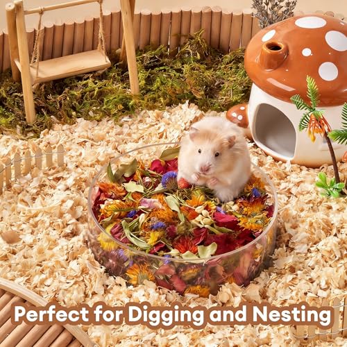 BUCATSTATE 5L Natural Flower & Hamster Bedding | Soft Natural Bedding for Hamster Enrichment for Small Pets & Dwarf Syrian Hamsters, Gerbils, Mice