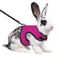 Bunny Harness and Leash Escape Proof Soft Mesh Rabbit Leash and Harness Set | Breathable Mesh Prevents Overheating, Dual Adjustable Tape Quick Buckle Anti-escape, For Rabbits Ferret and Small Animals - color: Hot Pink, size: M(Chest 7.1–9.8 in)Small Rabbi