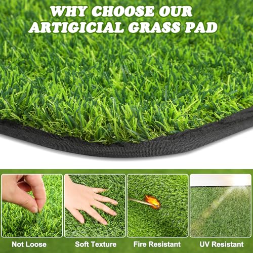 Washable Artificial Grass Mat for Dogs Pet Potty Training (15.7''*31.5'') | With Drainage Holes, Easy to Wash, for Puppy Training, Grass Doormat, Suitable for Indoor and Outdoor Daily Use