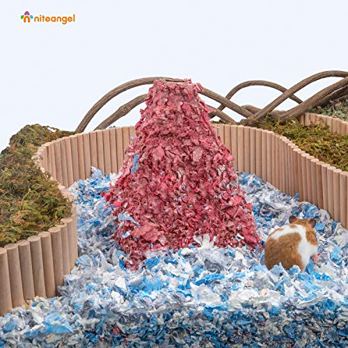 Niteangel Hamster Climbing Ladder Wooden Suspension Bridge for Guinea Pigs Rats Hedgehog Gerbils Mouse Sugar Glider and Other Small Animals (Large) - size: 26.4” x 7.9"