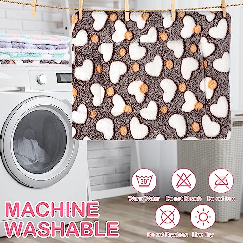 Haull 4 Pcs Waterproof Guinea Pig Bedding Soft Dog Cat Bed Crate Mat Small Animal Plush Cage Liners Rabbit Bunny Kennel Pad Reversible Cozy Pee Thickened Hamster Pad(Heart,13 x 10 Inch) - size: 13 x 10 Inch