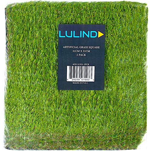 Artificial Grass Square Tiles, 12.2 x 12.2 Inch (2 Pack) - size: 2 Pack