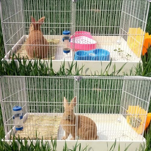 PINVNBY Natural Grass Mat for Rabbits,2 Pack Rabbit Hay Mats,100% Handwoven Hay Chewable Bedding & Cooling Mat for Bunny Guinea Pigs Hamsters Chinchillas - Eco-Friendly Cage Liner,Nesting Toy - size: 【2 PCS】