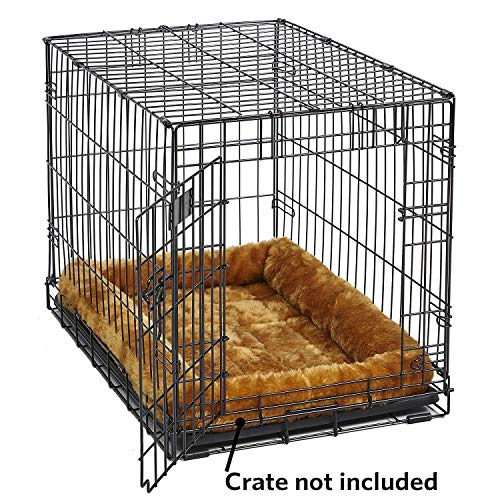 MidWest Homes for Pets QuietTime XS Dog Bed - Cinnamon Faux Fur Bolster, Ultra-Soft and Machine Washable, Fits 22-Inch Crates and Carriers, for Small Dogs and Cats - color: Cinnamon, size: 22 Inch
