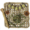 Hamiledyi Rabbit Seagrass Mat Bunny Chew Toys for Teeth Hanging Activity Mat Rabbit Enrichment Activity Mat Small Animal Toys for Hamster Guinea Pigs Gerbil Birds - color: B