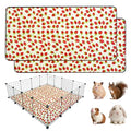 2 Pack Guinea Pig Cage Liners, 48"x 48" Washable Waterproof Bedding for Rabbit, Bunny, Hamster & Small Animals, Reusable Super Absorbent Pee Pads for C&C Cage, Strawberry Print - size: 48x48 inch 2pack