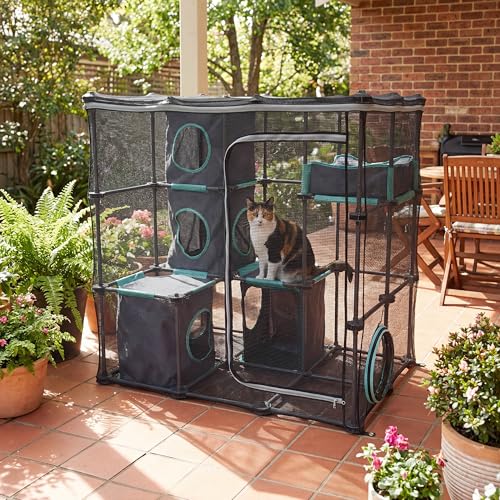 Kitty City Outdoor Catio Furniture and Play Kits for Cats, Outdoor Mega Kit - color: OUTDOOR MEGA KIT