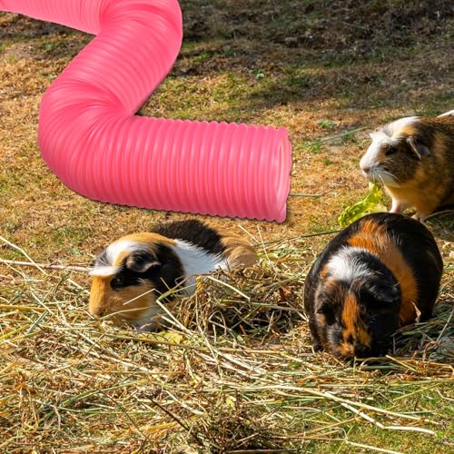 3 Packs Pet Fun Tunnels, Small Animal Tunnel, Foldable Plastic Hamster Tunnel, Tube Pets Hideaway, Pet Mouse Training Hideout Tunnels for Guinea Pigs, Chinchillas, Rats, Ferrets, Dwarf Rabbits