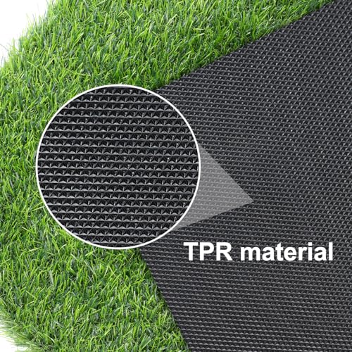 Artificial Grass Door Mat, Fake Grass Rug for Entrance, Dog, 17" x 30" | Realistic look, Durable TPR bottom, Non-Slip, Safety material, Soft underfoot - size: 1'5" x 2'6" (Rectangular)