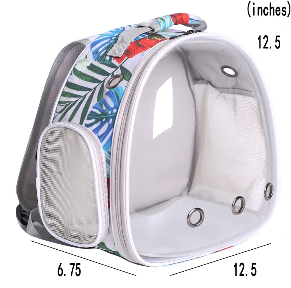Bird Carrier Backpack with Rope Perch, Portable Bird Travel Carrier Backpack (Multi-Colored, Bird Carrier) - color: Multi-Colored