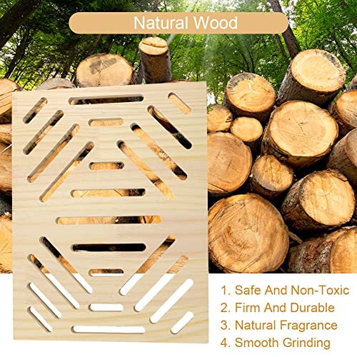 Litewoo Rabbit Scratch Board Claw and Teeth Care Chew Toy Bunny Wood Pad, B | Natural wood, antiskid & edible, rabbit scratch board for digging/chewing, for chinchilla/guinea pig, 12.6"x9.84"x0.6" - color: C 12.60x9.84 inch