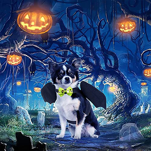 PET SHOW 4pcs Small Dogs Collar Flowers and Bows Charms For Festival Holiday Party Cats Rabbits Slides on Collars Leashes Puppies Medium Dog Collar Attachment - color: Halloween-12pcs