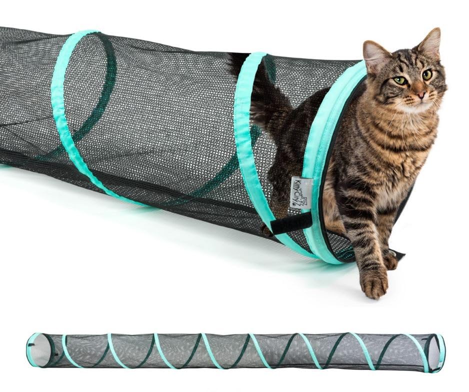 Kitty City Catio Outdoor 10' Cat Tunnel – 10‑Foot Cat‑Sized Play Tunnel, 11” Diameter, Modular Catio Connector for Cats & Small Pets