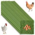 20Pcs Chickens Nesting Pads Set, Washable Artificial Grass Nesting Pads, Reusable Laying Eggs Bedding for Chickens Coop, 12 x 12 x 1.2 Inches(Green) - color: Green
