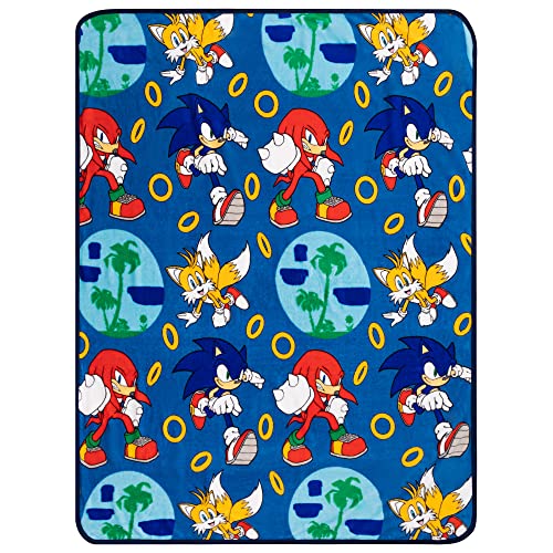 Franco Kids Bedding Super Soft Plush Throw Blanket,46 in x 60 in,Sonic The Hedgehog,Anime,(Pack of 6) - color: Sonic the Hedgehog, size: 46 in x 60 in (Pack of 6)