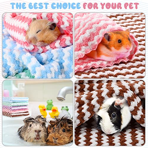 Moukeren 20Pcs Guinea Pig Fleece Bedding Blankets Bulk Washable Small Animal Fleece Cage Liners Pet Wash Cloth Sleeping Mat Cover for Hamster Chinchilla Rabbit Hedgehog(Multicolor, 12 x 12 Inch) - color: Multicolor, size: 12 x 12 Inch, style: Modern