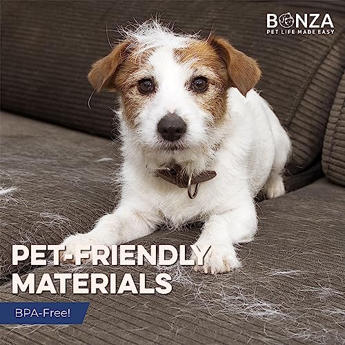 Bonza Silicone Dog Brush - Dog Brush for Shedding & Massage, Cat Bath Scrubber for Easy Shampoo, Pet Grooming Tool with Removable Hair Screen, Navy Blue, Silicone