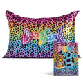 Lisa Frank x Kitsch Satin Pillowcase, Size 19x26 - Rainbow Leopard | Softer Than Silk Pillow Cases, Smooth Cooling Satin Pillow Case for Hair and Skin, Wrinkle-Free, Machine Washable - color: Rainbow Leopard, size: Standard/Queen (1 Pack)