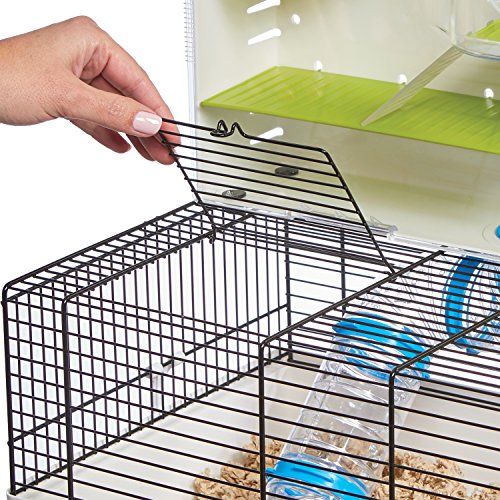 MidWest Homes for Pets Hamster Cage | Awesome Arcade Hamster Home (White) | 18.11 x 11.61 x 21.26 Inch - color: White, size: 18.1"L x 11.4"W x 21.5"H
