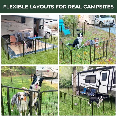 FXW Instant Dog Playpen, RV Camping, Outdoor & Yard, 32" H, 16 Panels | Portable, Easy setup, Heavy-duty, DIY layouts, For Small & Medium Dogs, Patented - size: 32"H