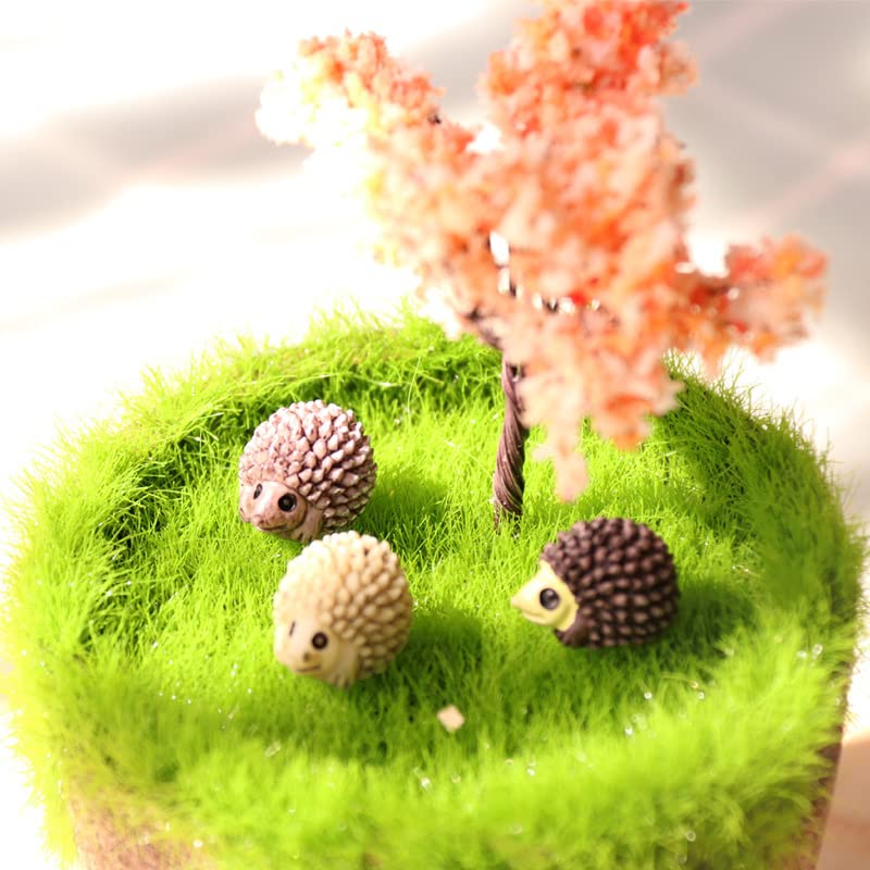 X Hot Popcorn 30 Pcs Mini Hedgehog Figurines, Small Resin Hedgehogs | Tiny Resin Animals, Miniature Figurines, Miniature Moss Landscape, DIY Garden Decor