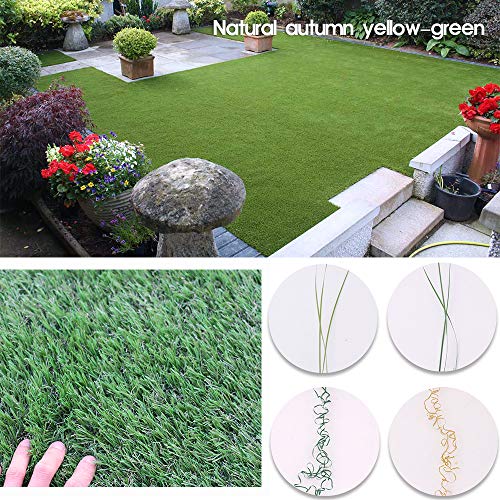 Petgrow Synthetic Artificial Grass Turf Lawn 4 x 26ft, 1.38" Outdoor/Indoor Fake Grass Rug Astroturf for Dogs,Faux Grass Rug with Drainage Holes/Custom Size Provided - color: 4ft, size: 4 x 26ft