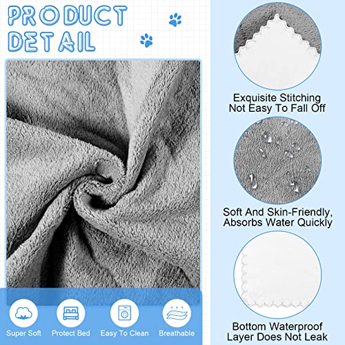 SmoothNovelty 5 Pcs Waterproof Guinea Pig Blankets Washable Small Animal Pee Pad Pet Blanket Sleep Bedding Mats Absorbent Guinea Pig Cage Liner Reusable Pet Sleep Pad(Gray,22" X 47",Classic) - color: Gray, size: 22" X 47", style: Classic