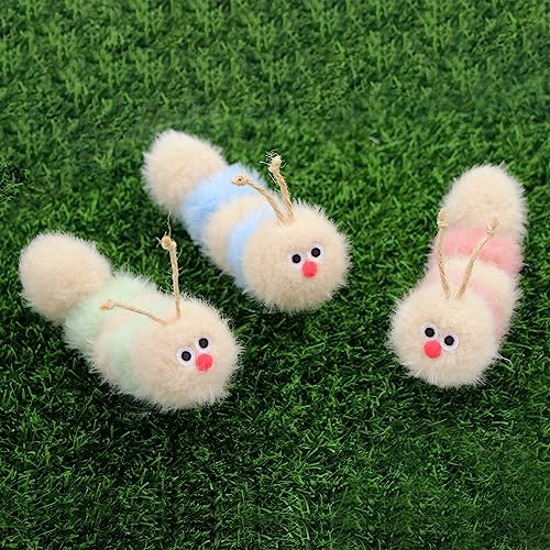 Jumpaws Interactive Natural Catnip Toy, with Rattle, Bite Resistant, for All Ages Indoor Cat, Shape of Caterpillar, Kitten Toy (Small/ 3 Pck/Cat Toy) - size: Small/ 3 Pack/ Cat Toy