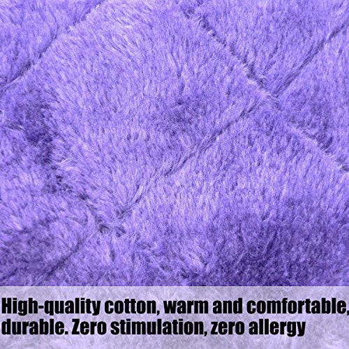 MOACC Winter Warm Bird Nest House Shed Hut Hanging Hammock Finch Cage Plush Fluffy Birds Hut Hideaway for Hamster Parrot Macaw Budgies Eclectus Parakeet Cockatiels Cockatoo Lovebird (M, Purple) - color: Purple, size: M