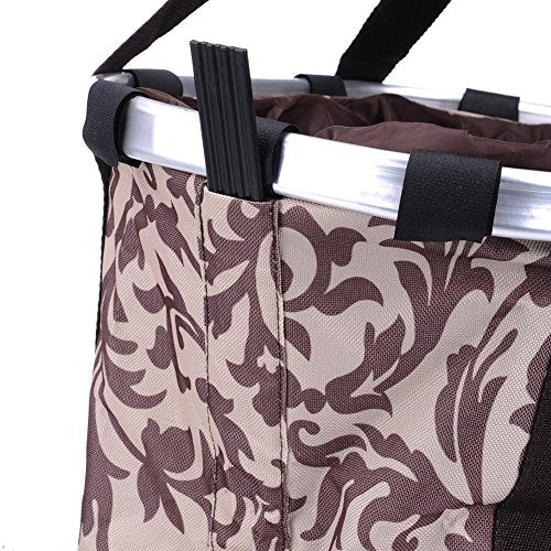 Pet Dog Bike Basket & Carrier Bag- Foldable Detachable Pet Travel Bicycle Basket - Small Animal Dog Cat Rabbit Bike Ride Basket Carrier (Coffee) - color: Coffee