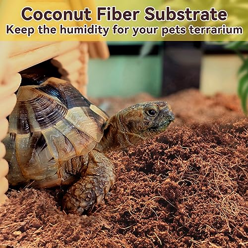 4 Pack Coconut Fiber Substrate, Natural Coco Coir Reptile Bedding | Reptile Substrate for Tortoises, Snakes, Hermit Crabs, Bearded Dragon and Turtles, Bioactive Terrarium Soil & Plant Substrate - color: 4 Pack