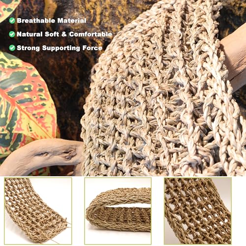 Bearded Dragon Hammock Lizard Tank Accessories Reptile Lounger Amphibian Habitat Décor for Chameleon, Geckos, Snakes, Hermit Crab, Lguana Reptiles, Tortoises - size: 30"