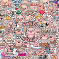 Vybonz Pig Sticker Cute Animal Decal Funny Cartoon Farm Animal | Pig Stickers with Funny Animal Characters and Quotes for Farm Lovers, Laptop, Water Bottle, Journal and Notebook Use - color: Pig, size: 3in