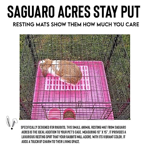 Saguaro Acres Rabbit Cage Resting Mat, Pink, Pack of 6 - color: Pink