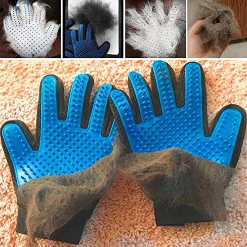 Generic Pet Grooming Glove, Blue - Perfect for Dog, Cat, Rabbit with fur (short and long), Multi-role Bathing, Massaging, Grooming, Shedding, Brush Glove | Blue - Perfect for Dog, Cat, Rabbit with fur (short and long), Multi-role Bathing, Massaging, Groom