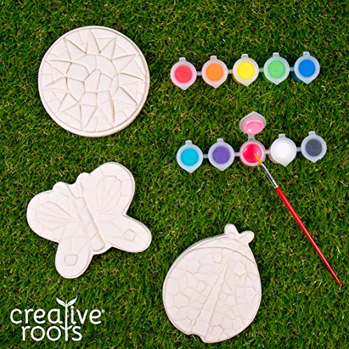 Creative Roots Paint Your Own Butterfly, Ladybug & Sun Stepping Stone by Horizon Group USA, 1 box of 3 count - style: Pack of 3