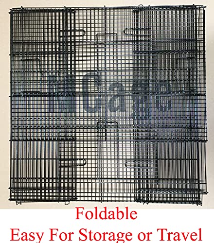 3-Levels Easy Portable Collapsible Ferret Chinchilla Sugar Glider Rats Mouse Animal Critter Bite-Proof Metal Carrier Travel Cage with Narrow 3/8-Inch Bar Spacing Easy to Setup No Tools Needed - color: Black