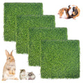 Hamiledyi 4 Pcs Artificial Rabbit Grass Mats Reusable Guinea Pig Pee Pads 11.8" x 11.8" Washable Turf Fake Grass Plastic Bunny Mat for Rabbit Chinchilla Small Pets Indoor Outdoor Trainer - size: 4 Pcs