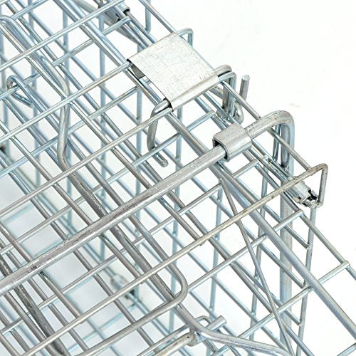 24" x 7.5" x 8" Small Live Animal Trap Steel Cage Catch and Release One Door Humane Rodent Cage Trap for Little Rabbits/Stray Cats/Squirrel/Skunk/Mink/Opossum Outdoor Animals - style: 24" X 8" X 7.5"