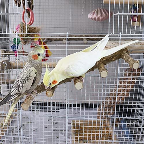 2 Pack Bird Ladder Perch for Cage, Parrot Perch Stand Toys, Natural Prickly Ash Wood Climbing Ladder, Cage Accessories for Small to Medium Birds Parakeets Cockatiels Rats Hamsters