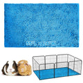PINVNBY Guinea Pig Cage Liner Washable Fleece Pee Pads Reusable & Non-Slip Guinea Pig Bedding Rabbit Training Mat Small Animal Cage Accessories for Bunny Hamster Rat Ferret (Blue, 55" x 28")