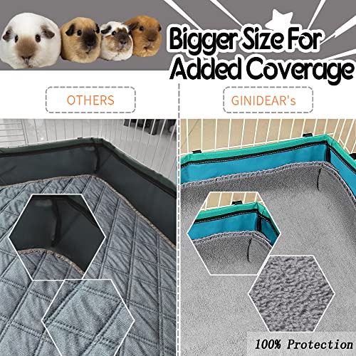 Guinea Pig Bedding, Cage Liners, Washable, Reusable & Leakproof | Premium Fleece Material, Instant Absorbent, Anti-Slip Bottom, Ideal Pee Pads for Small Animals. - size: 15''x29'' (4 Pack)