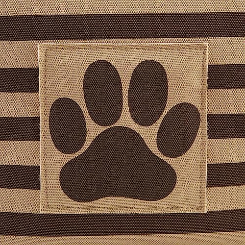 Bone Dry Pet Storage Collection Striped Paw Patch Bin, Large Rectangle, Brown - color: Brown, size: Large Rectangle