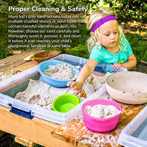 Classic Sand and Play Sand for Sandbox, Table, Therapy, and Outdoor Use, 40 lb. Bag, Natural, Non-Toxic, Wet Castle Building for Creativity and Stimulates Sensory Skills - size: 40 lb