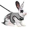 Rabbit Harness and Leash Escape Proof Soft Mesh Bunny Leash and Harness Set | Grey, Breathable Mesh Prevents Overheating,Dual Adjustable Tape Quick Buckle Anti-escape,For Rabbits Ferret and Small Animals - color: Grey, size: L(Chest 7.9–12.6 in)Rabbit,You